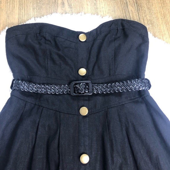 3/$10 NEW Forever 21 Linen Blend Strapless Dress SZ M - Picture 3 of 8